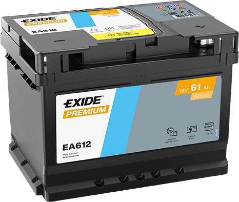 Exide Premium 12V 61Ah 600A EA612