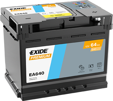 Exide Premium 12V 64Ah 640A EA640