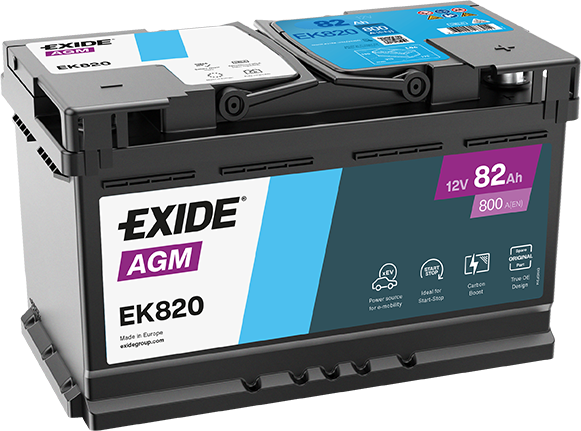 Exide Micro-hybrid AGM 12V 82Ah 800A EK820