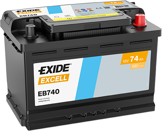 Exide Excell 12V 74Ah 680A EB740