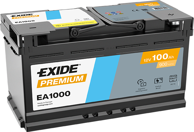 Exide Premium 12V 100Ah 900A EA1000