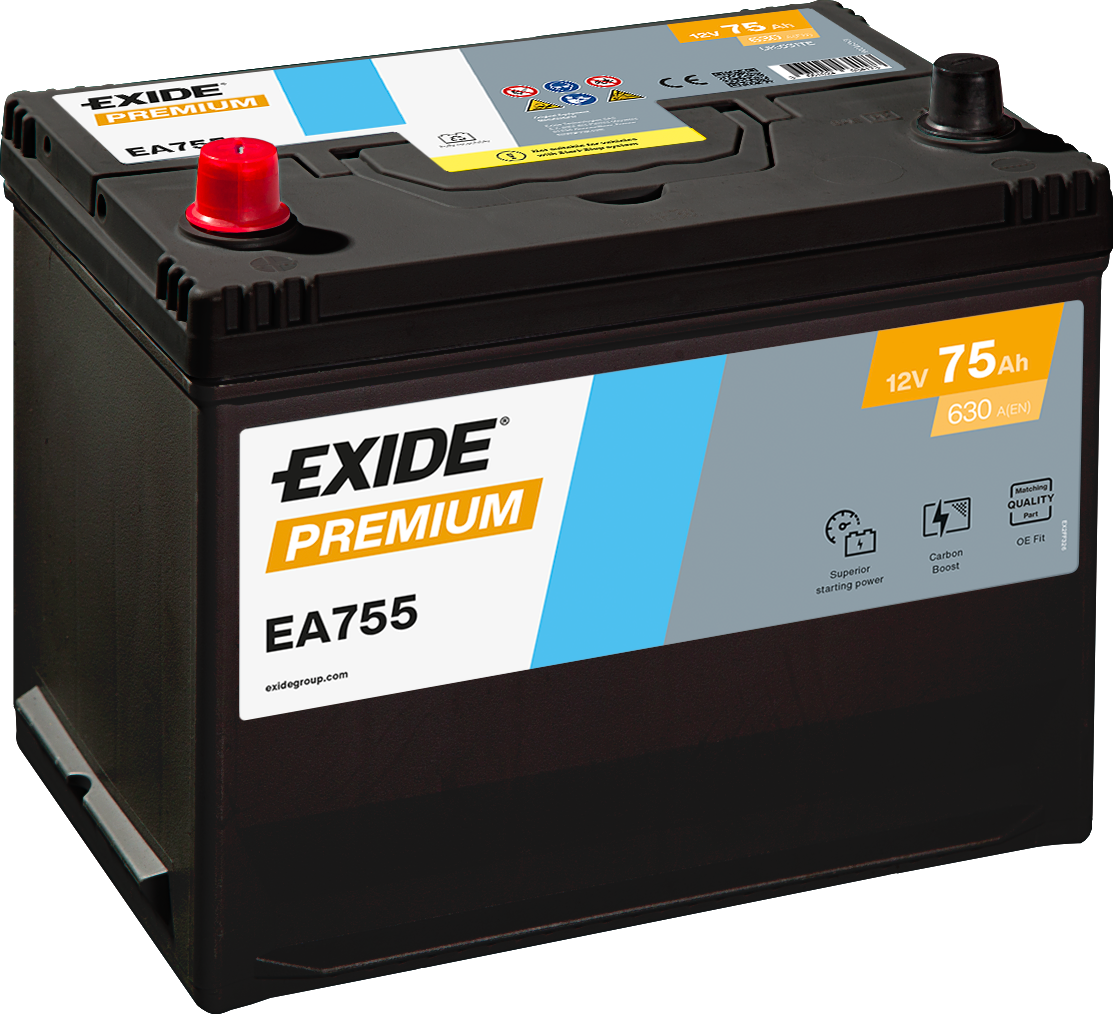Exide Premium 75Ah EA755