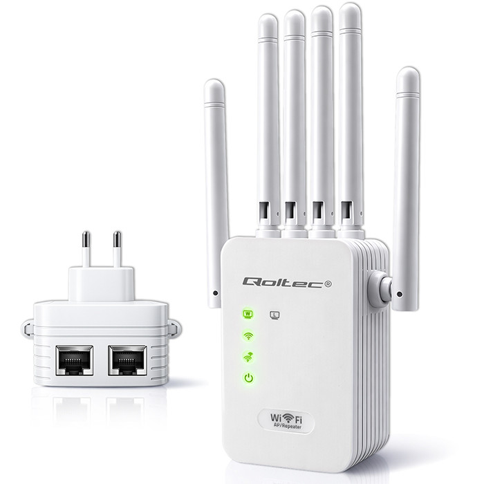 Zesilovač WiFi signálu | Opakovač | Přístupový bod | N300 | 6 antén | 2x RJ45