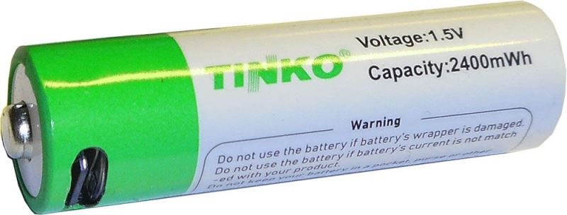 Nabíjecí tužková baterie AA USB-C TINKO, 1,5V/1400mAh
