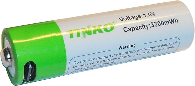 Nabíjecí tužková baterie AA USB-C TINKO, 1,5V/1600mAh
