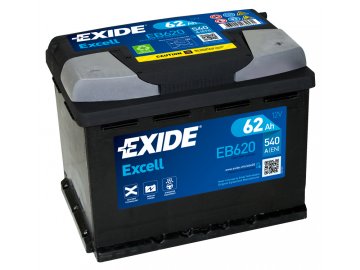 Exide Excell 12V 62Ah 540A EB620