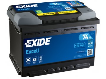 Exide Excell 12V 74Ah 680A EB740