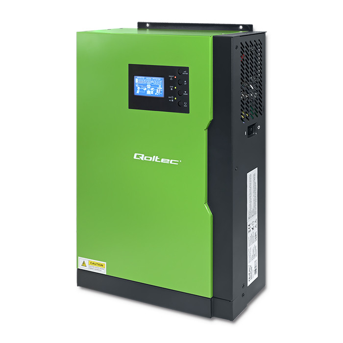 Hybridní mimosíťový solární invertor Qoltec 6KVA | 3,5 kW | 100A | 24V | MPPT | Čistá Sinus