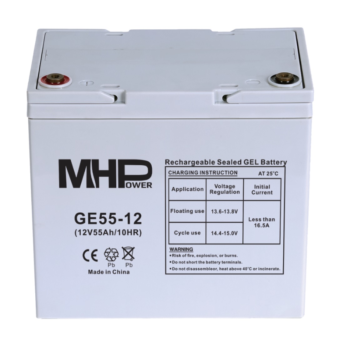 MHPower GE55-12 Gelový akumulátor