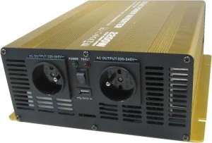 Měnič napětí 24V/230V 2200W, Soluowill NP2200, čistá sinusovka