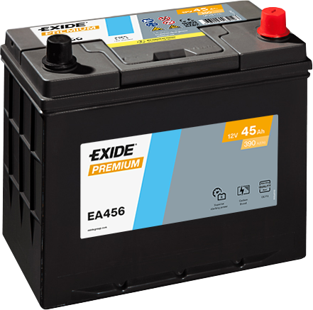 Exide Premium 12V 45Ah 390A EA456