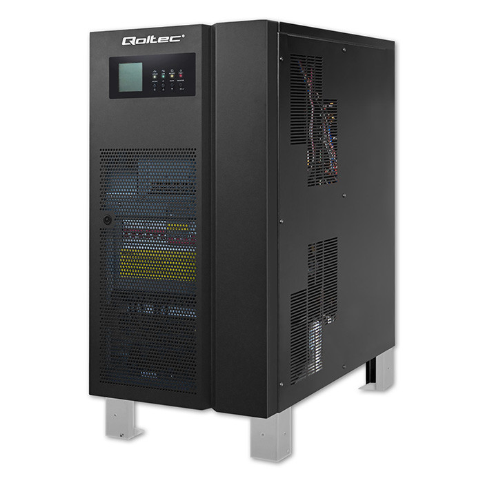 Qoltec 3fázový UPS 20kVA 16kW LCD | EPO SNMP USB Online Nízká frekvence