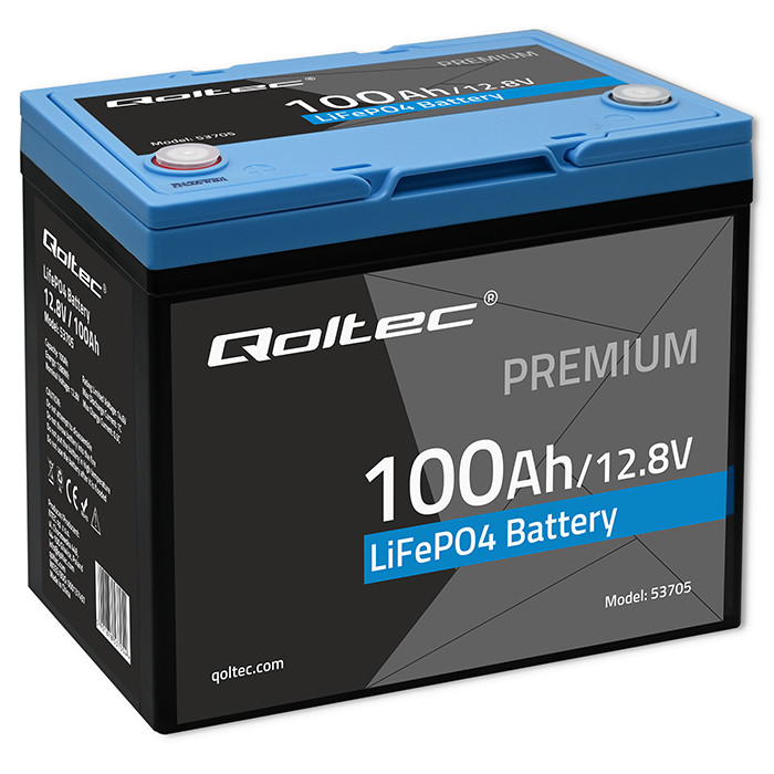 Lithium-železitý fosfátový akumulátor Qoltec LiFePO4 100 Ah BMS
