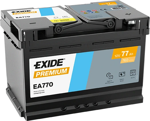 Exide Premium 12V 77Ah 760A EA770