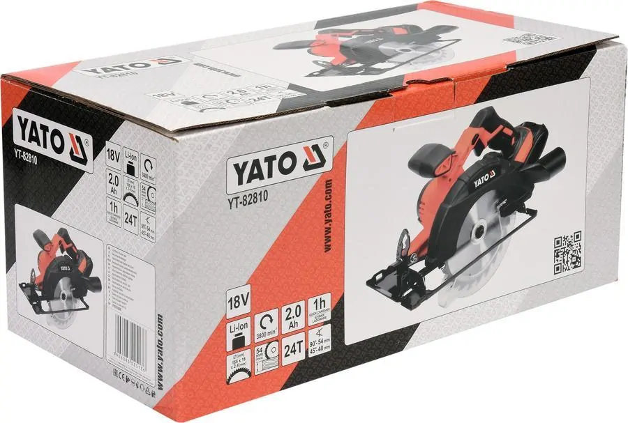 Pila kotoučová YATO AKU 18V pr. 165mm 3800ot. 2AH