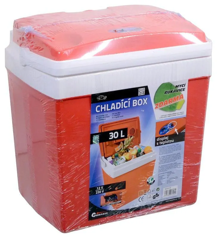 Chladící box 30litrů RED 230/12V display s teplotou