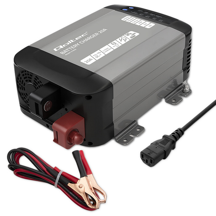 Inteligentní monolitní nabíječka Qoltec 20A 12V