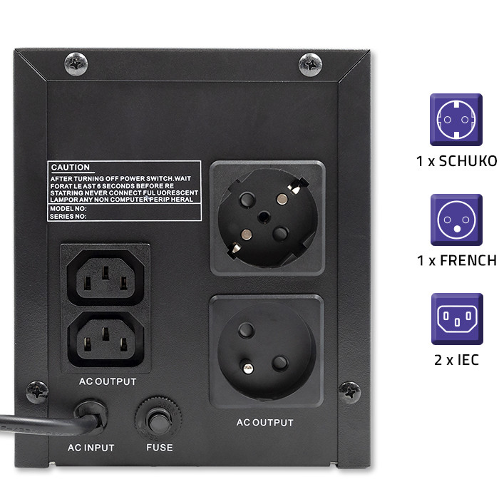Qoltec UPS Line Interactive | Monolith | 1200VA | 720W