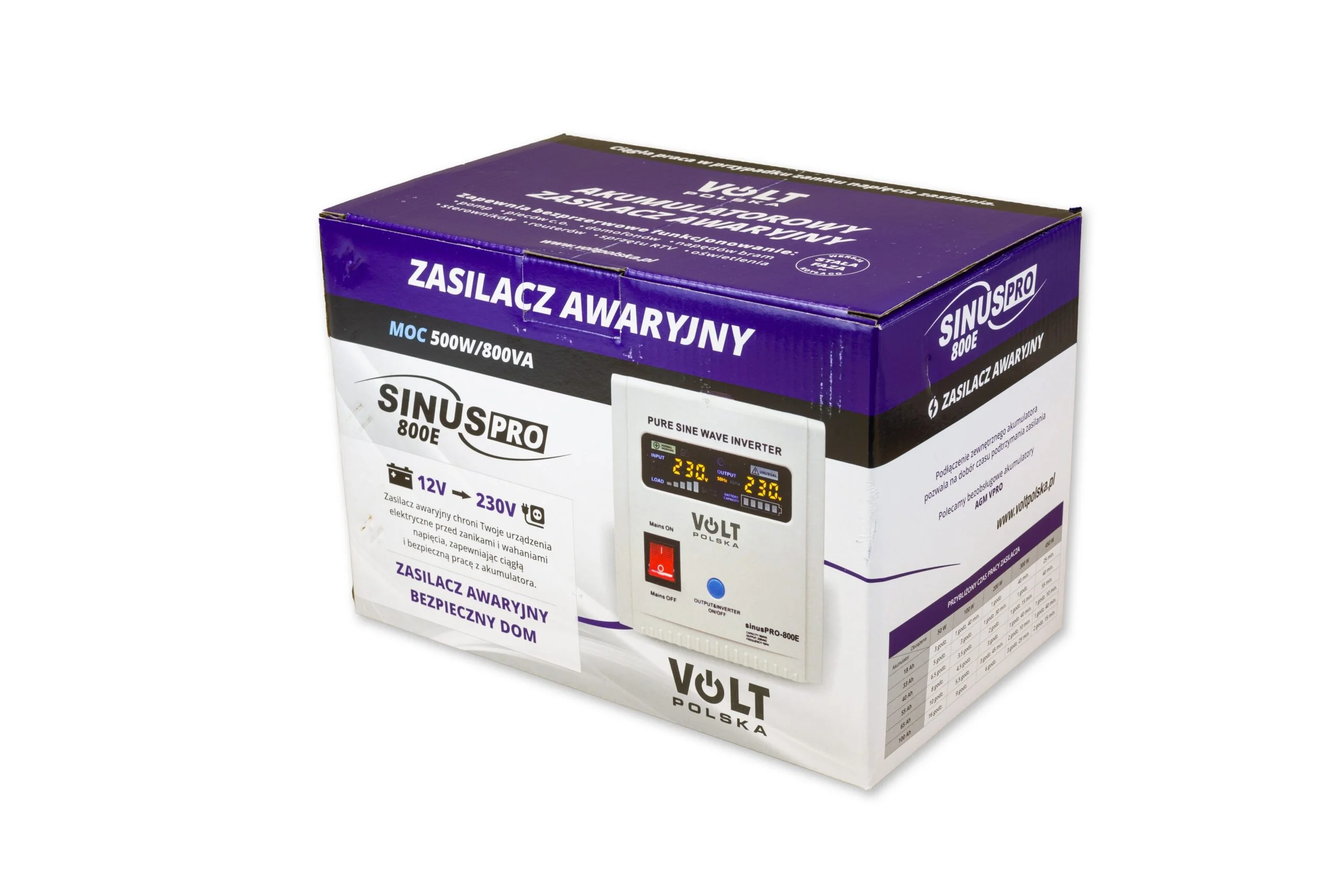 Záložní zdroj VOLT Polska SINUS PRO 800 E 12/230V (500/800W)