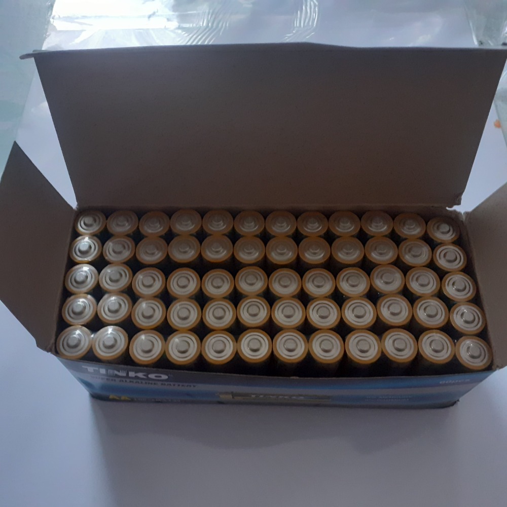 Baterie TINKO AA(R6) alkalická, balení 60Ks