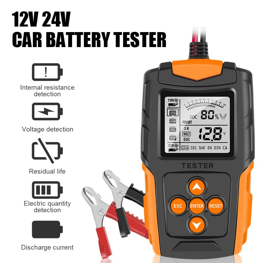 Digitální tester CFH200 pro olověné baterie s LCD 12V 24V 3Ah-200Ah