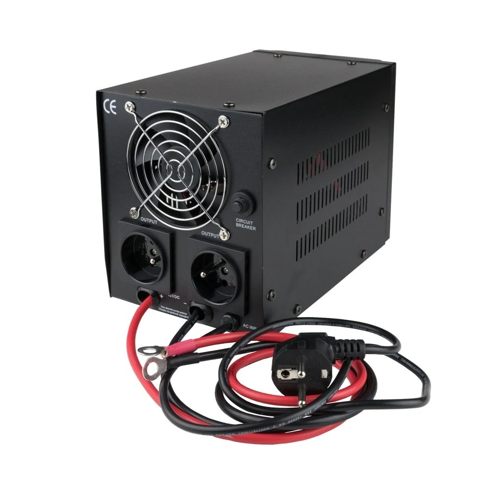 Záložní zdroj MHPower MPL-1200-12, UPS, 1200W, čistý sinus, 12V, podpora LiFePO4 baterií