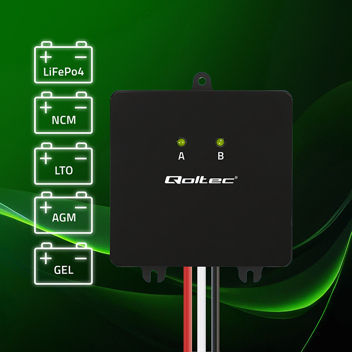 Propojovač baterií Qoltec 24V pro 2 x 12V