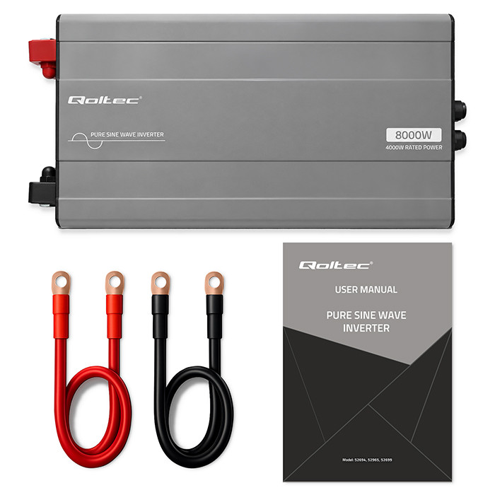 Měnič napětí Qoltec s čistou sinusoidou 12V na 230V , 4000/8000W