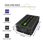 Qoltec Pure Sine Wave | 2000W | 4000W | 12V na 230V
