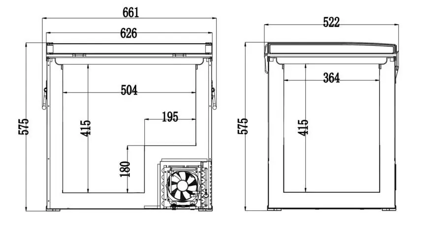 Chladící box BIG FRIDGE kompresor 60l 230/24/12V -20°C APP