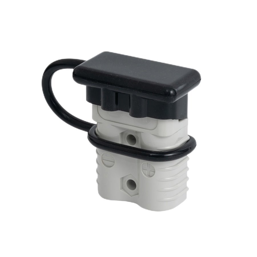 Konektor Anderson silový JQ120A-600V, 120A 600V, šedý s protiprachovou krytkou