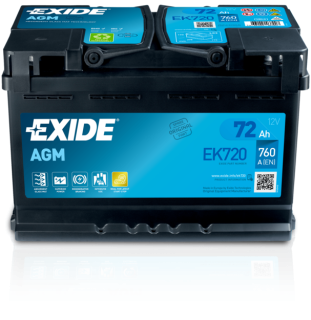 Exide Start-Stop AGM 12V 72Ah 760A EK720