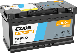 Exide Premium 12V 100Ah 900A EA1000